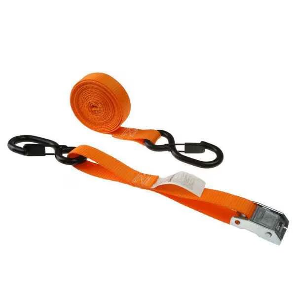 1 x 15' Orange Cam Strap W/ S-Hook and Keeper, Us Cargo Control, Mfr#: C5115SH255-OR